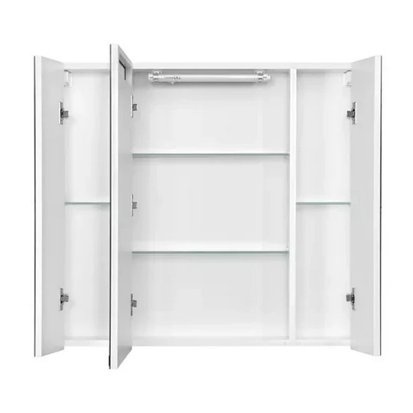 Шкаф-зеркало Акватон Мадрид 80 М с LED-подсветкой, цвет белый