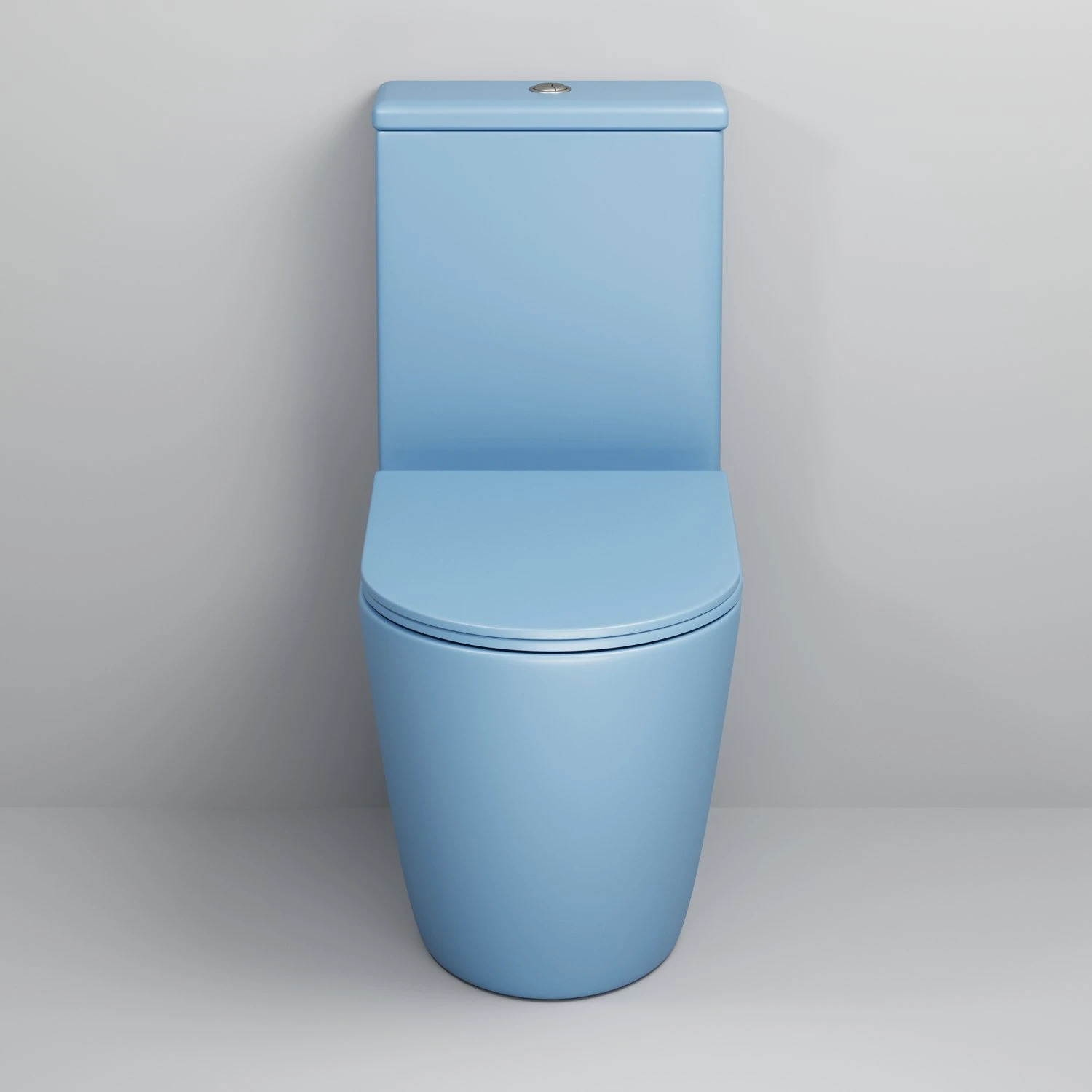 Унитаз Grossman Color GR-4480 BSMS напольный, безободковый, с сиденьем микролифт, цвет голубой матовый - фото 1