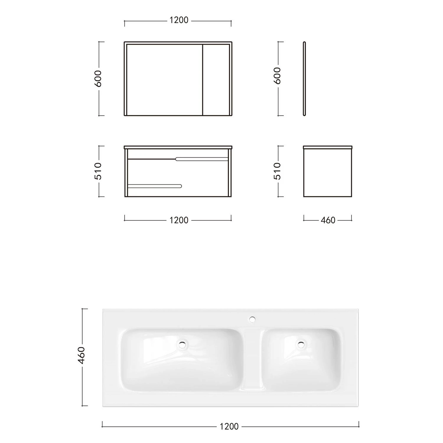 Мебель для ванной Ceruttispa Oglio 120, цвет серый - фото 1